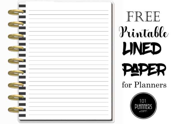 Simple Notes Lined Paper Printable for School Minimalist 