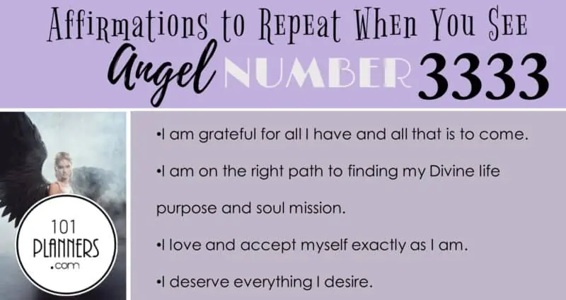angel number 3333 - affirmations