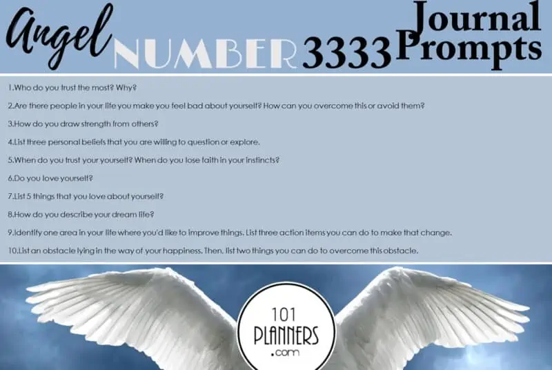 angel number 3333 - journal prompts