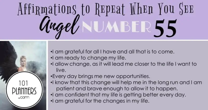 angel number 55 - affirmations