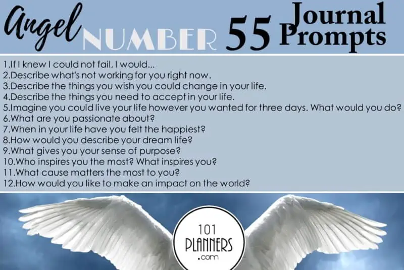 angel number 55 - journal prompts