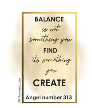 313 angel number - balance