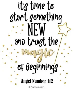 Angel number 112 - new beginnings