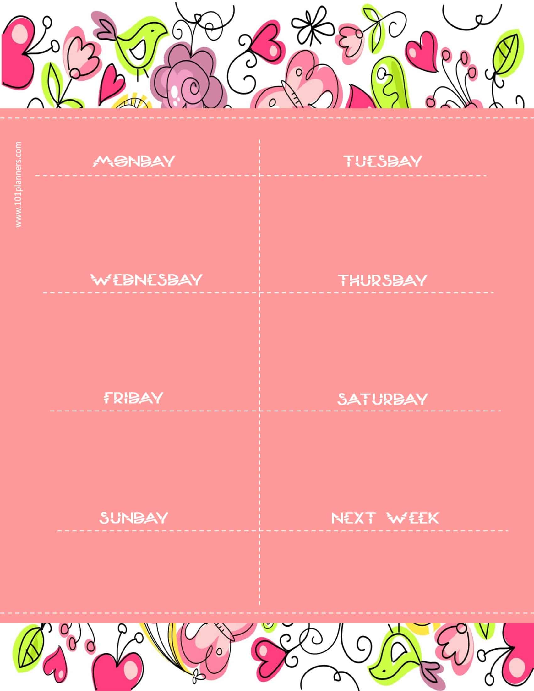 Free Customizable Weekly Calendar Template
