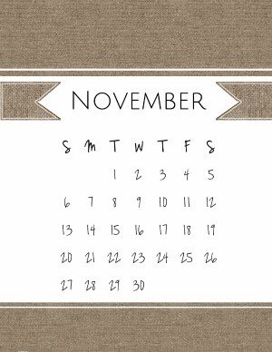 Free Printable November 2020 Calendar | Customize Online