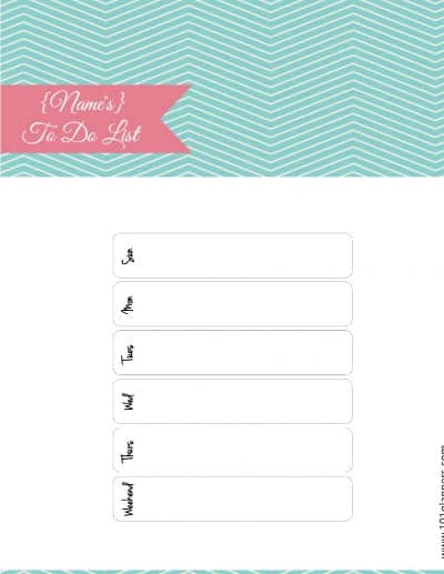 beautiful to do list template