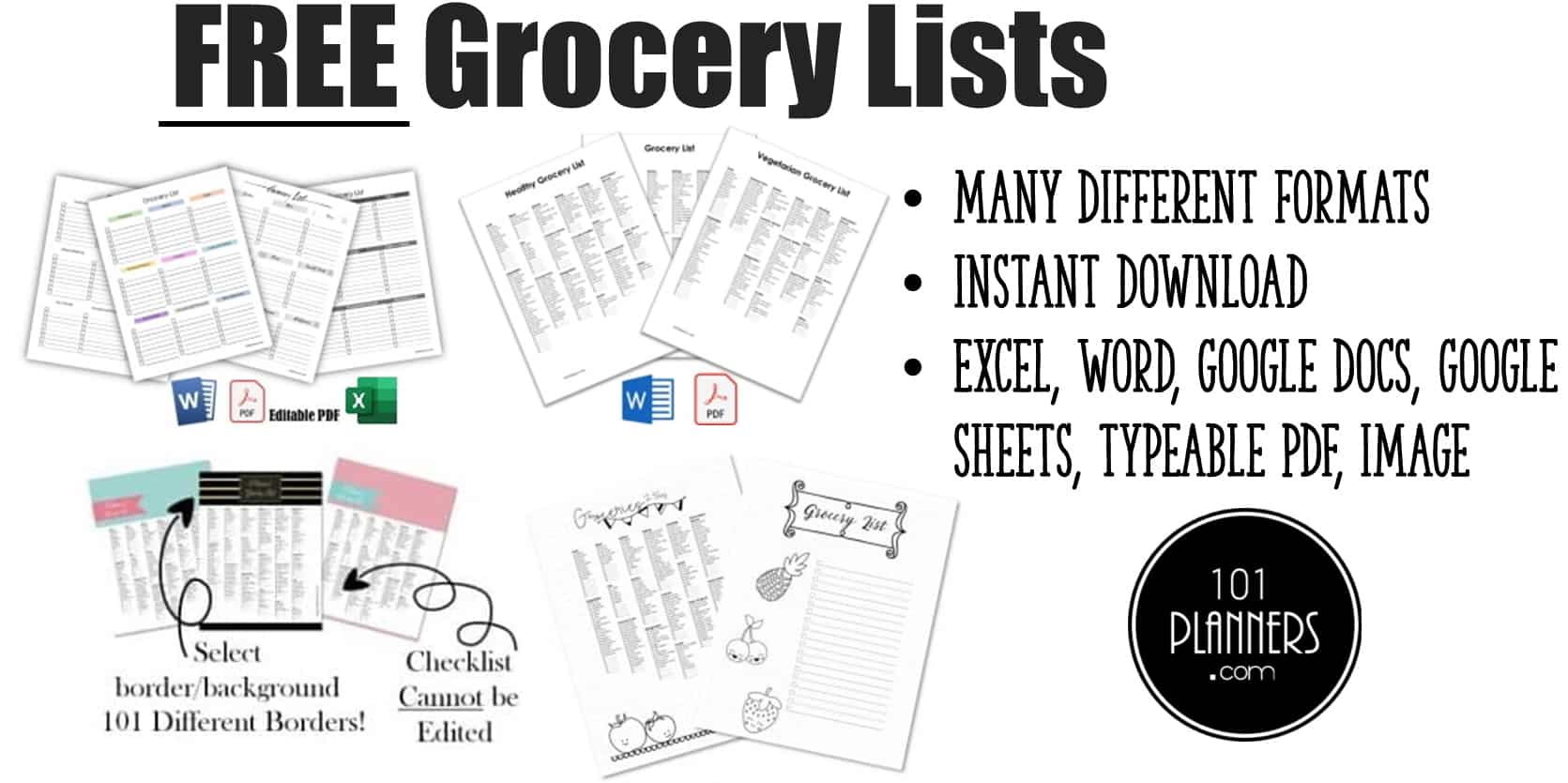 10 Best Printable Grocery List Template PDF- WPS PDF Blog