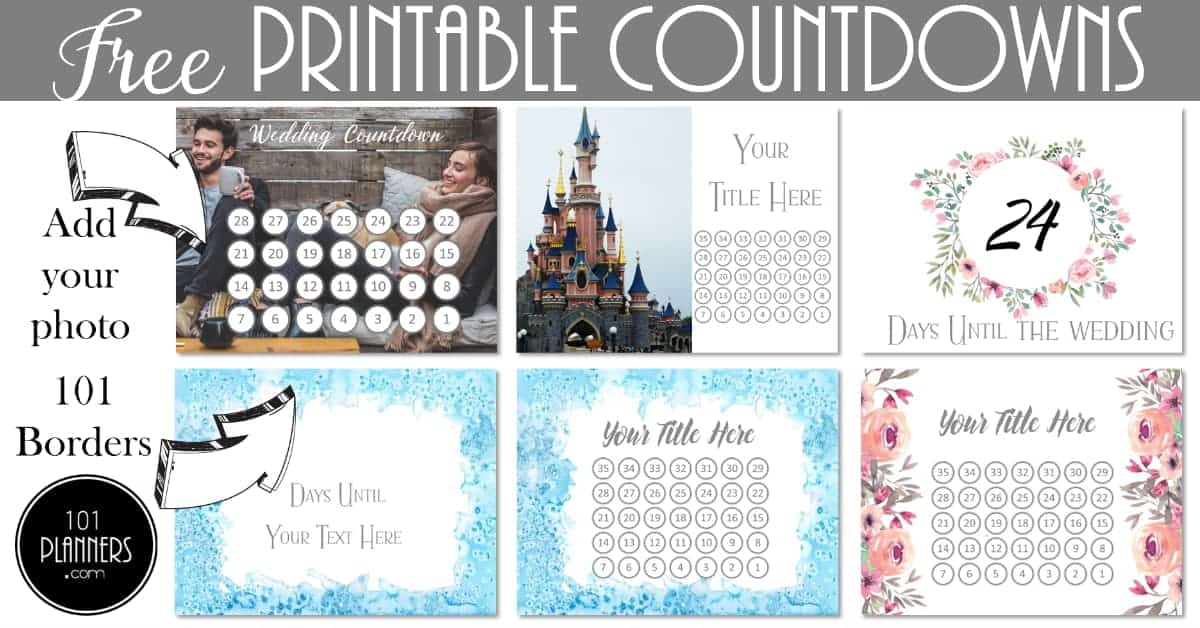 Free Printable Disney Vacation Planner Stickers: Countdown