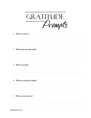 Free Printable Gratitude Journal (50 pages) with 55 Gratitude Prompts