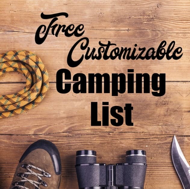 FREE Camping Checklist | Print, Download or Send by Email