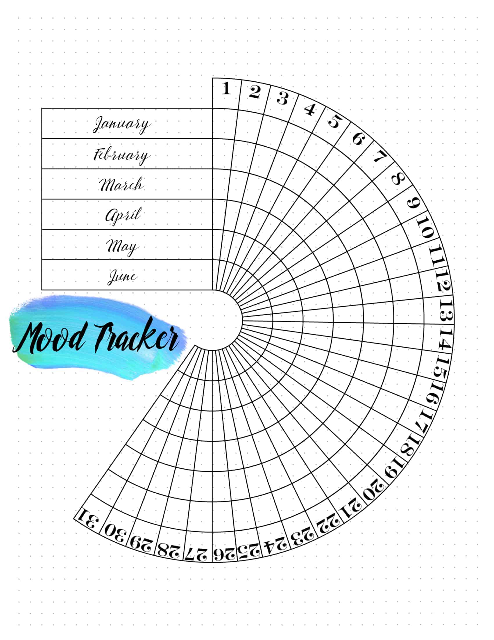 Free Printable Mood Tracker Bullet Journal - Printable Word Searches