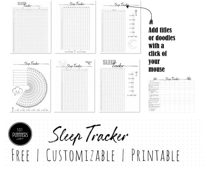 Sleep Tracker Bullet Journal Free Customizable Printable