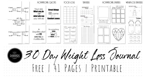 weight loss journal printable