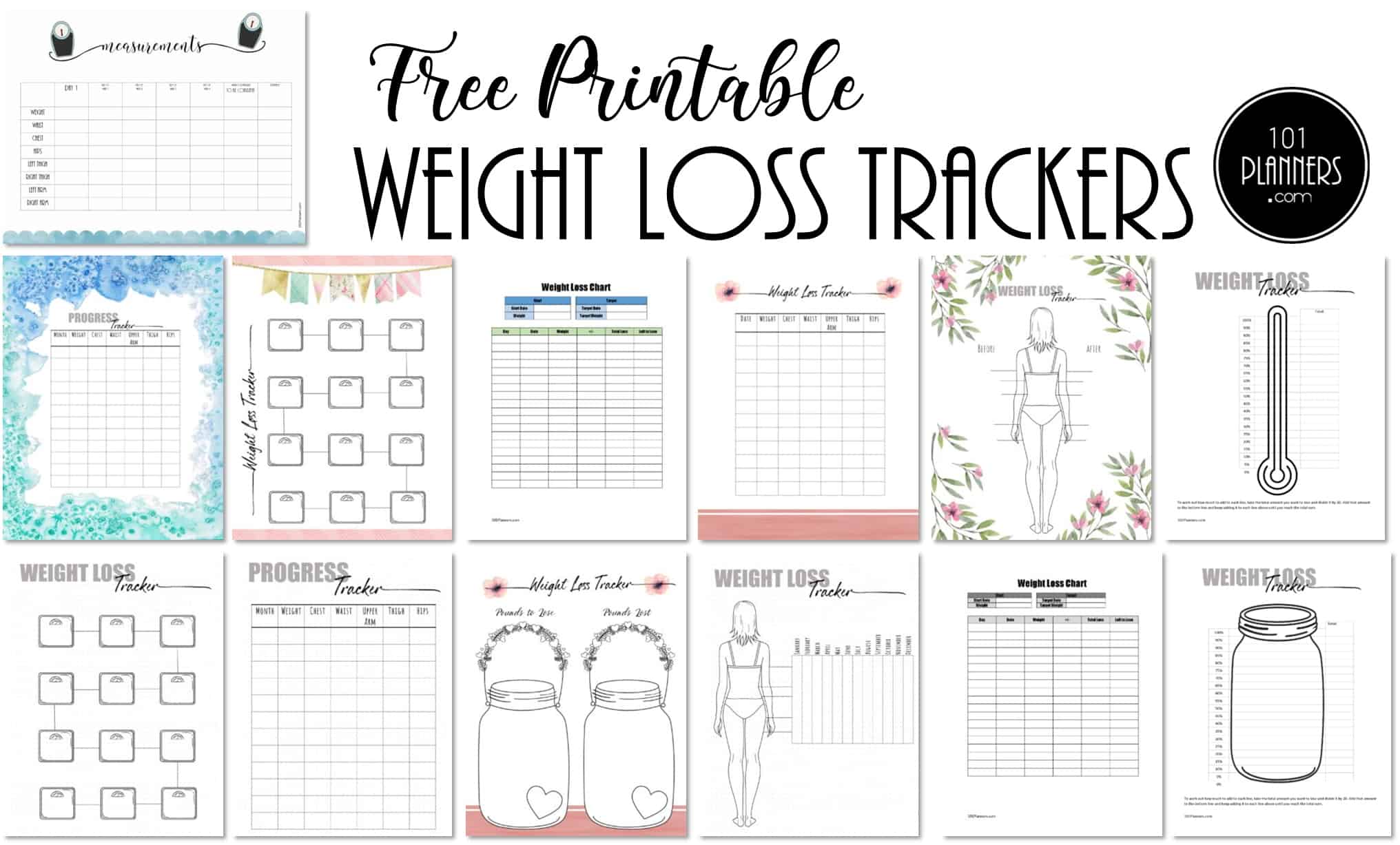 free weekly weight loss tracker template 2020