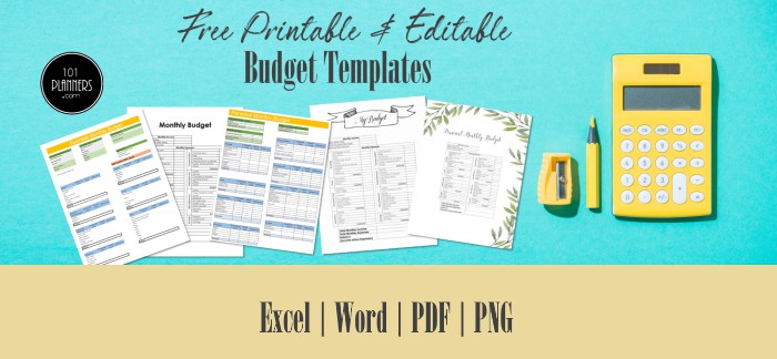 Printable Budget Templates - Download PDF A4, A5, Letter size