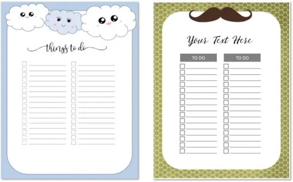 101+ FREE To Do List Template Printables
