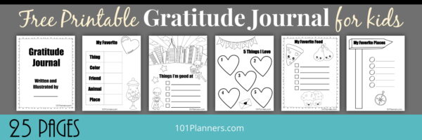 Daily Gratitude Journal Prompts (Free Printables) ⋆ The Petite Planner
