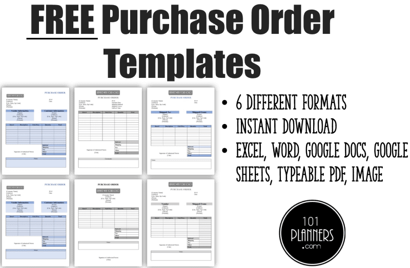 excel purchase order template