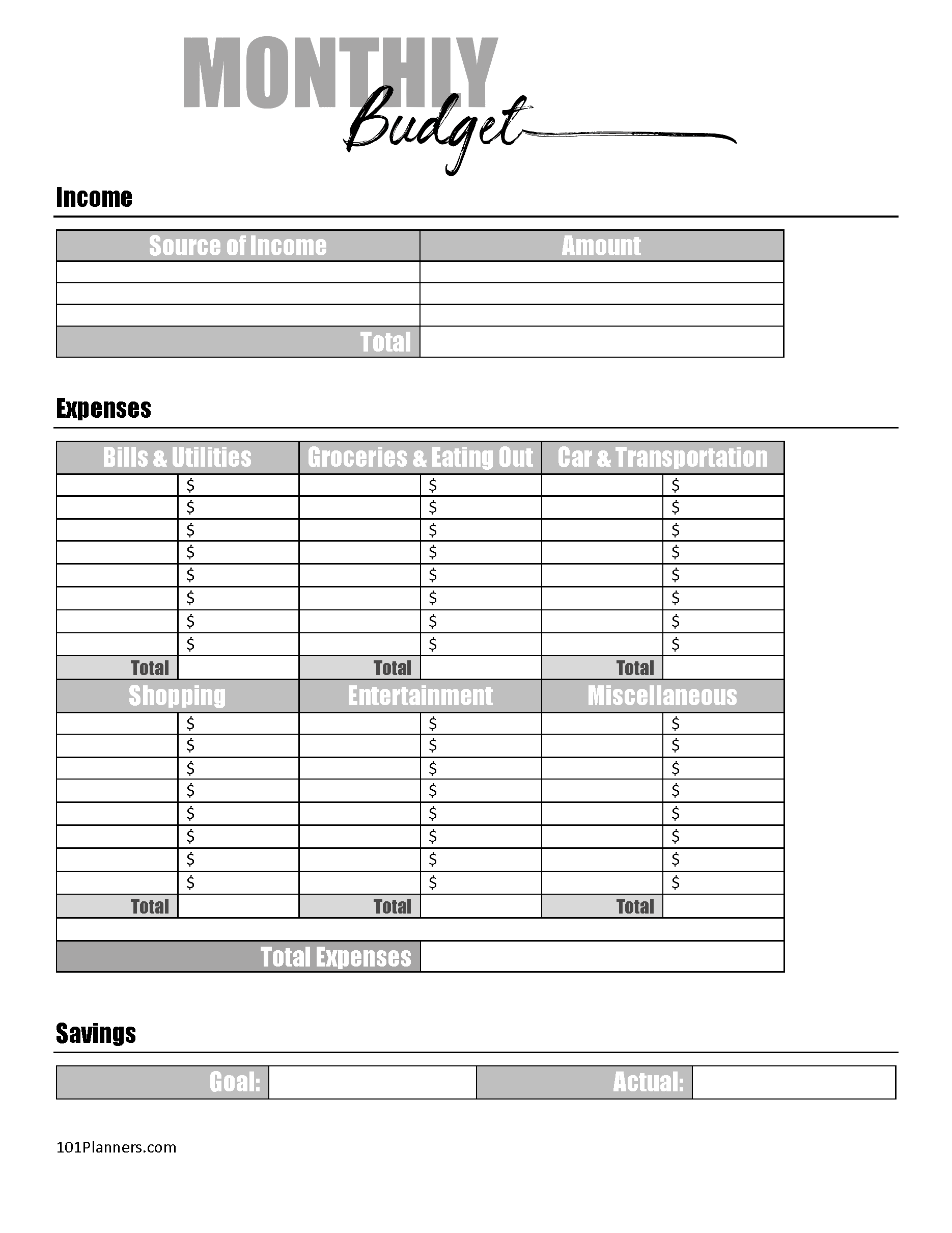 Cute Bi Weekly Budget Template: Take Control of Your Finances with this