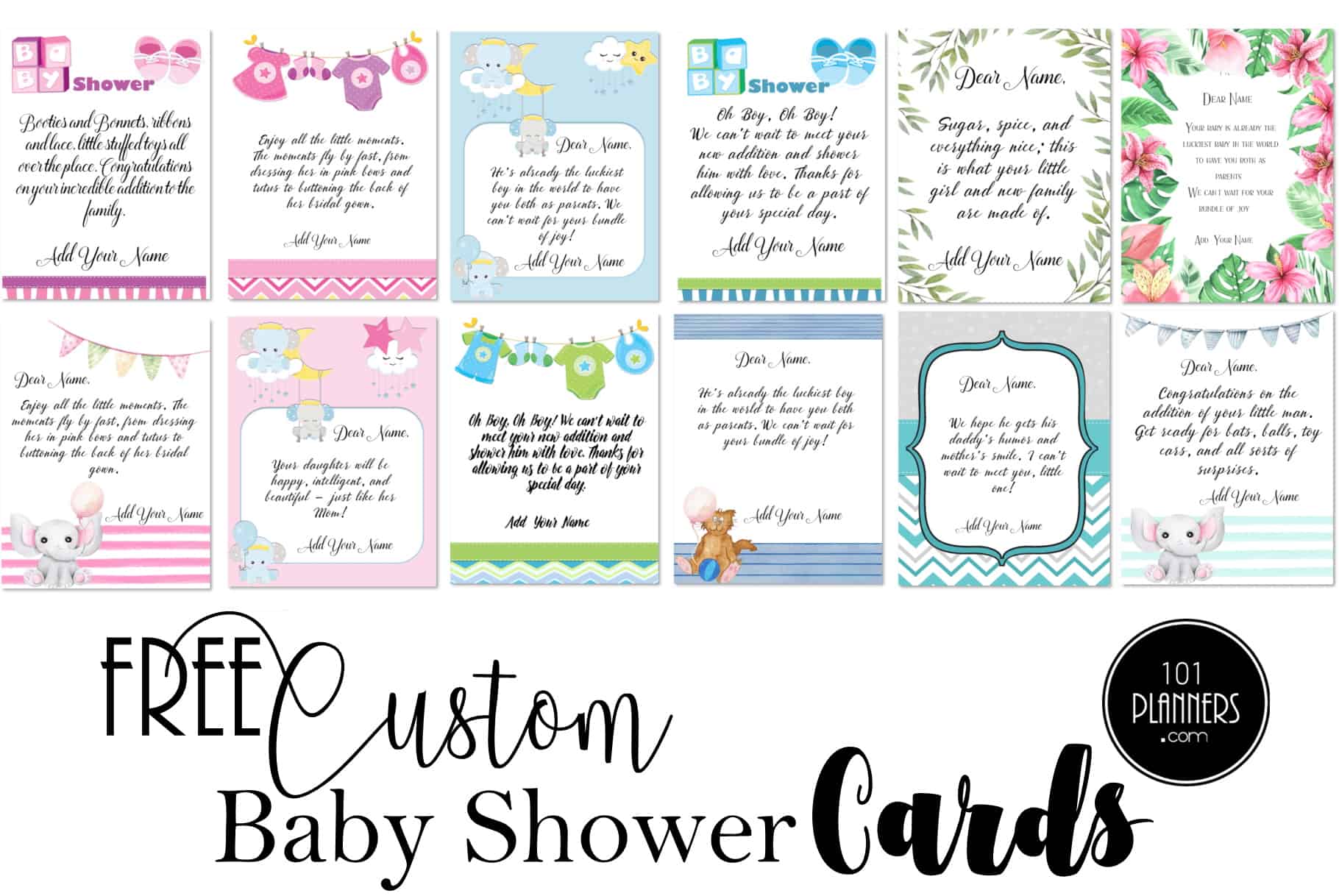 baby shower borders free printables