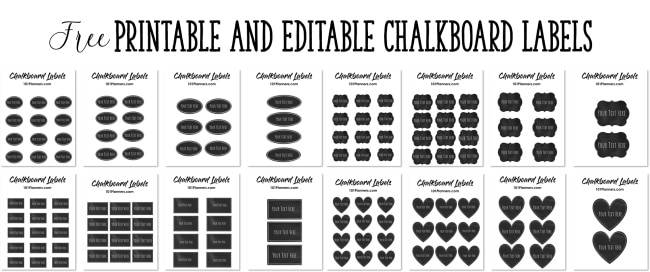 Free Custom Rectangle Chalkboard Labels