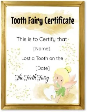 Free Printable Letter from Tooth Fairy
