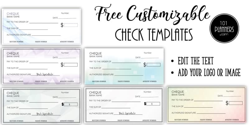 blank business check template