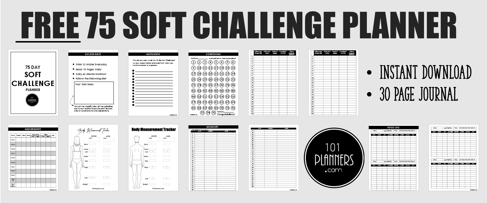 75 Soft Challenge Rules & PDF Planner